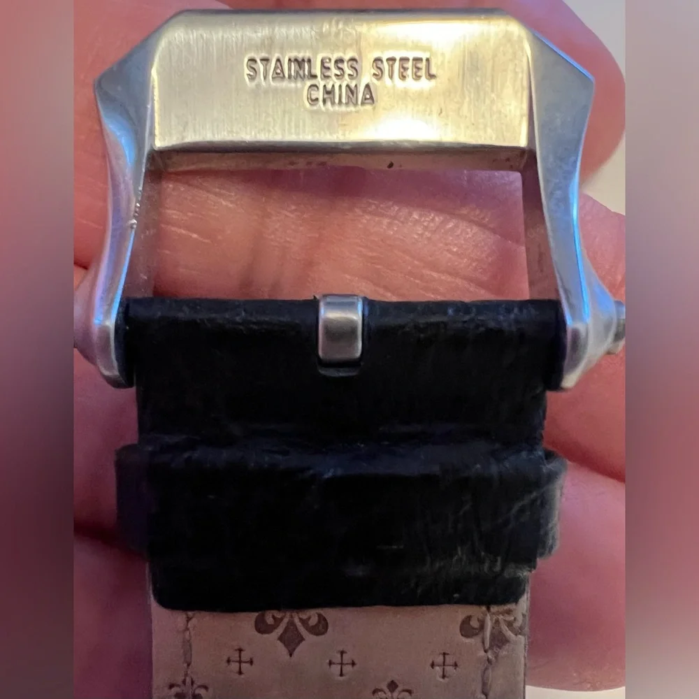 Affliction Avengers Watch Black Leather Studs Strap Winged Skull Tattoo Art Men - Picture 10 of 16